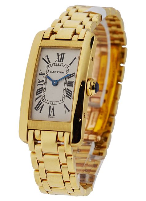 cartier tank americaine gold watch|cartier tank americaine watch price.